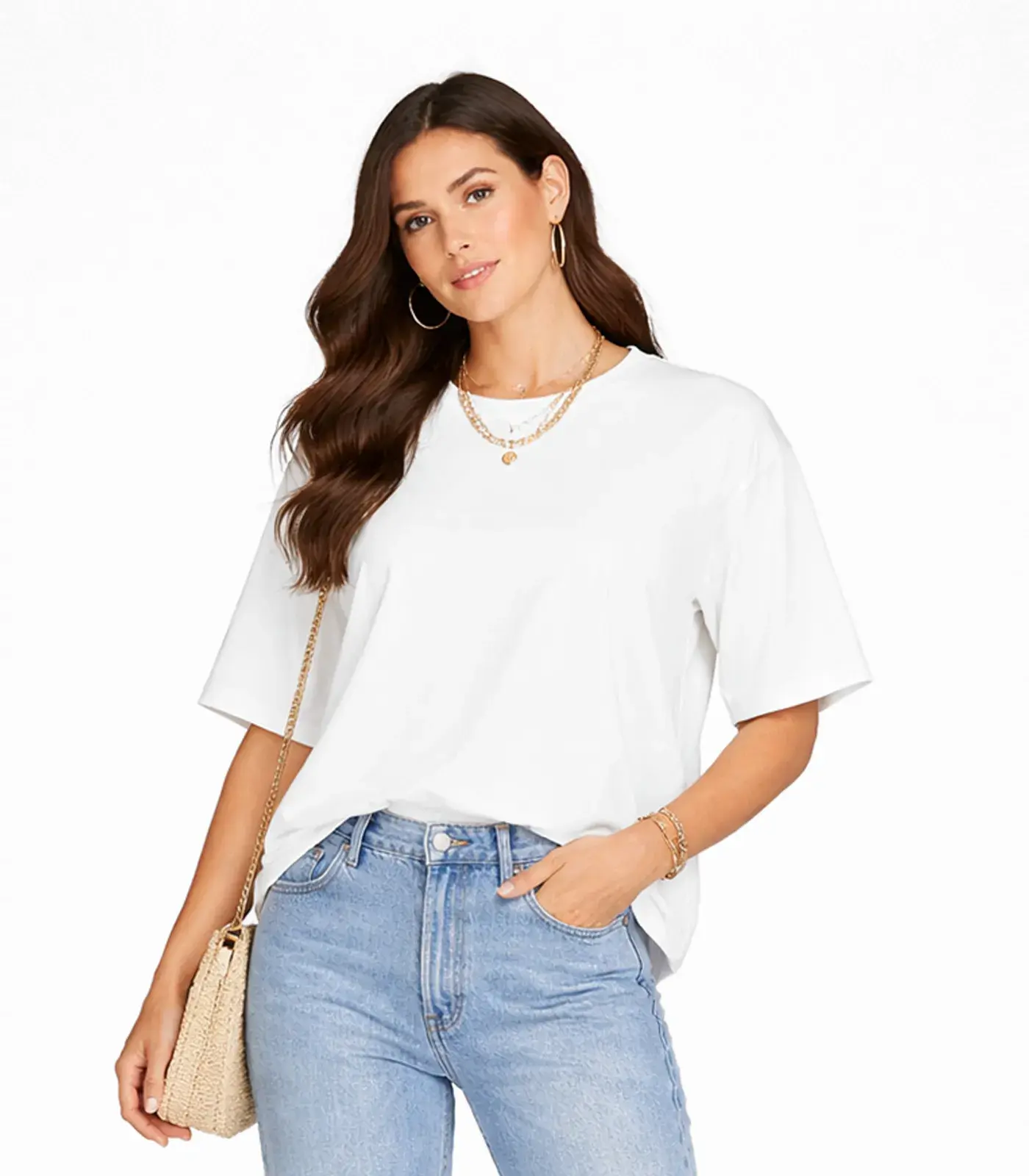 Blusa Feminina Com Mangas Amplas Infinita Cor Bege