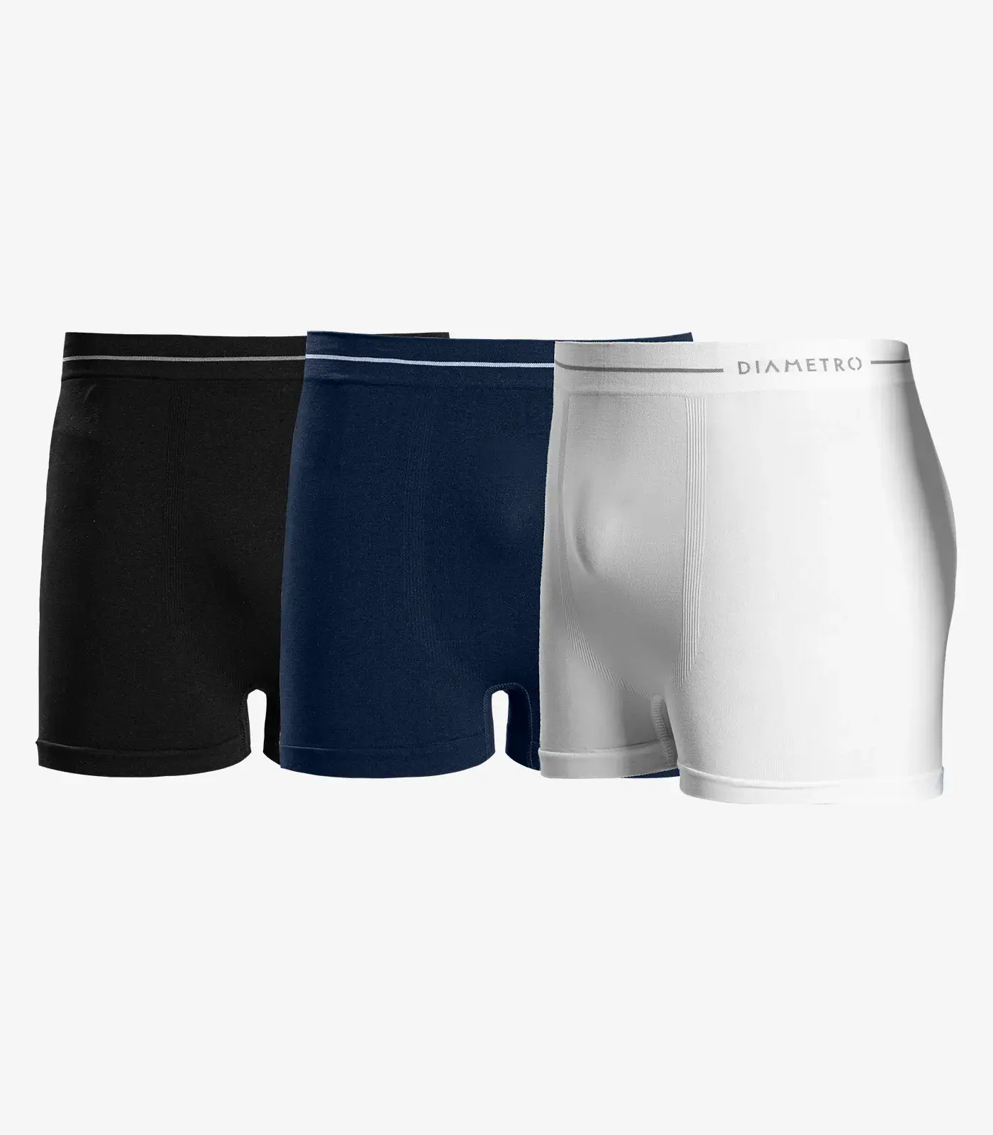 Kit 3 Cuecas Boxer Lisa De Poliamida Diametro Unica