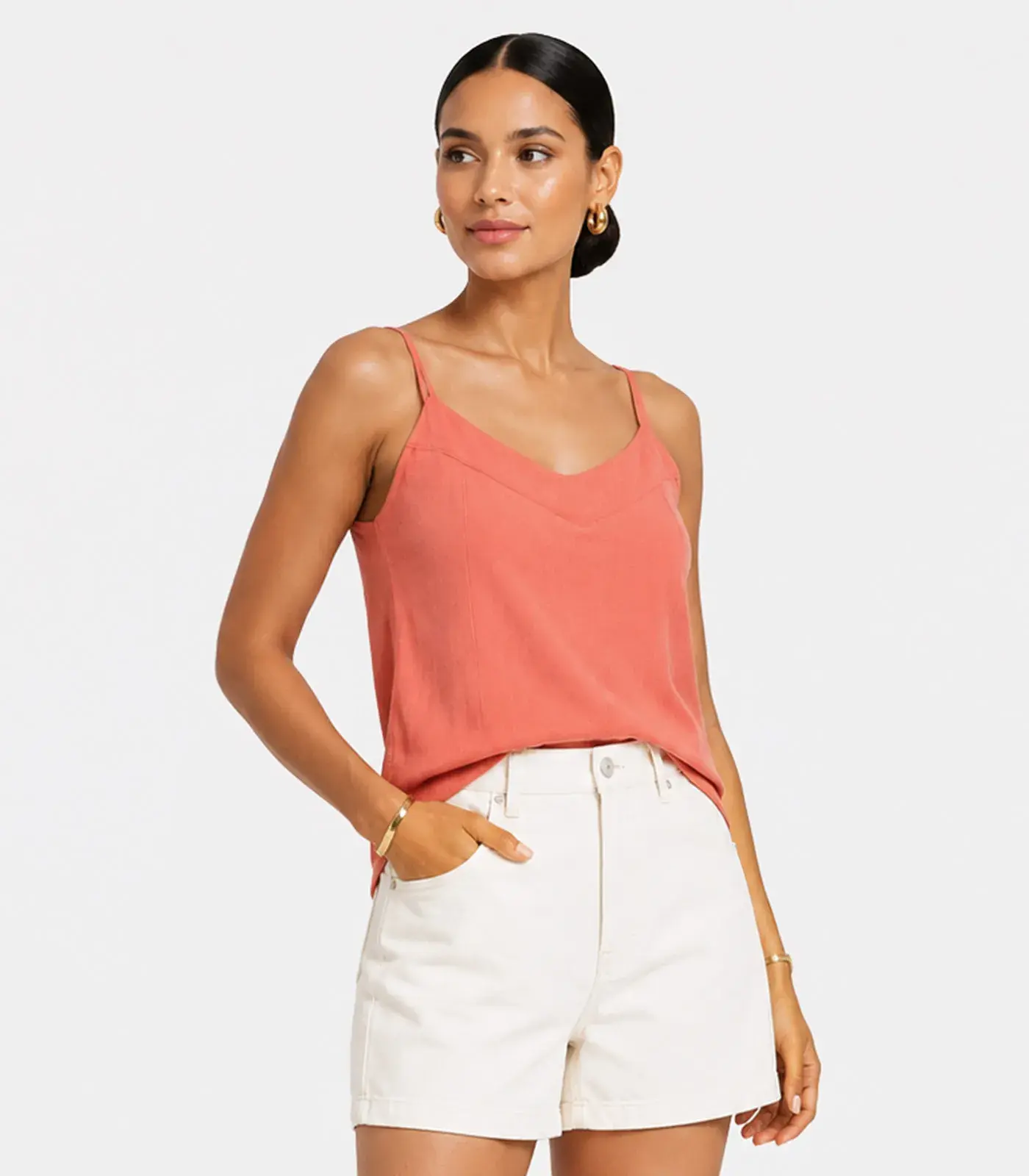 Blusa De Alças Feminina Linho Strong Endless Laranja