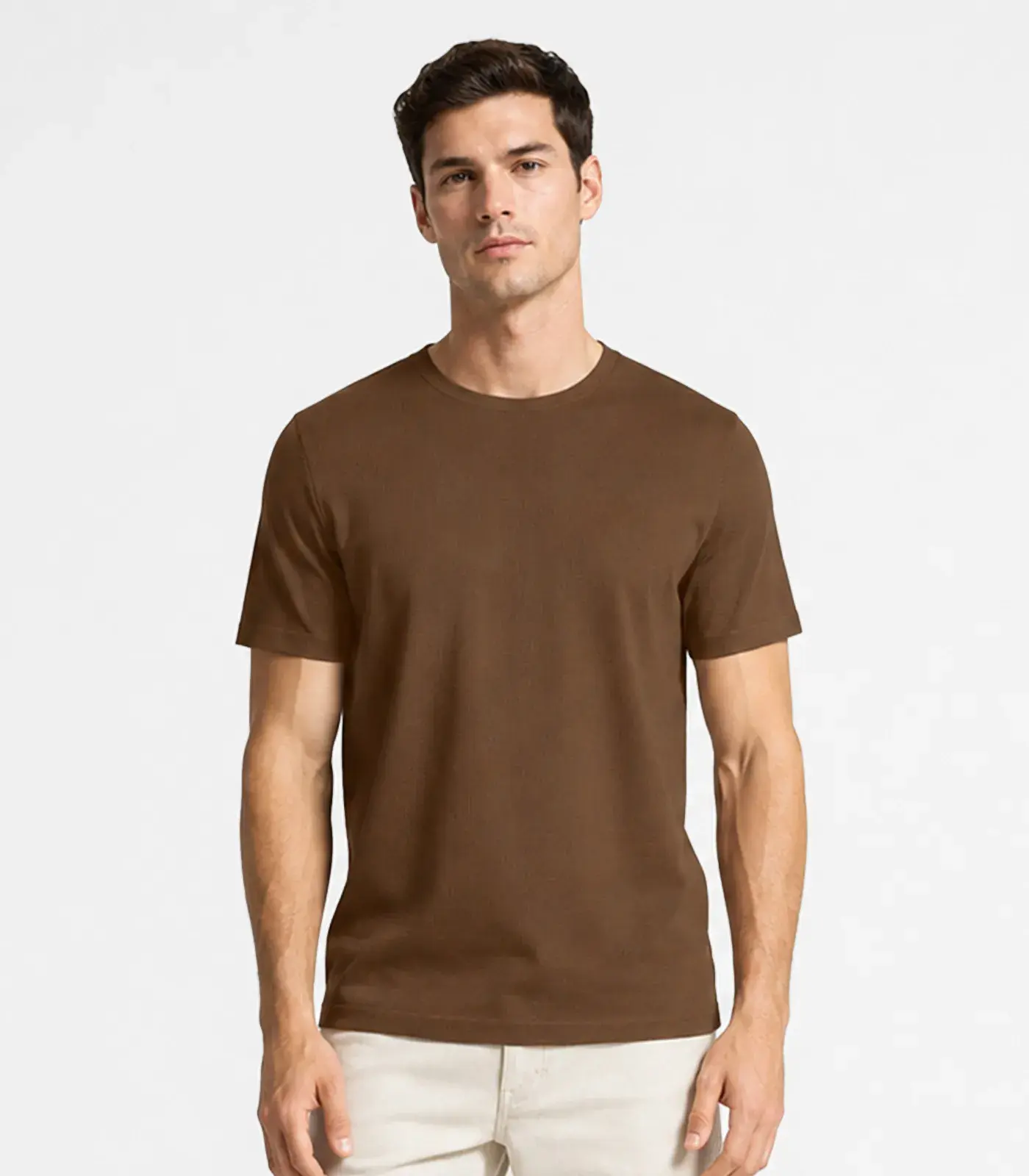 Camiseta Masculina Básica Select Bege