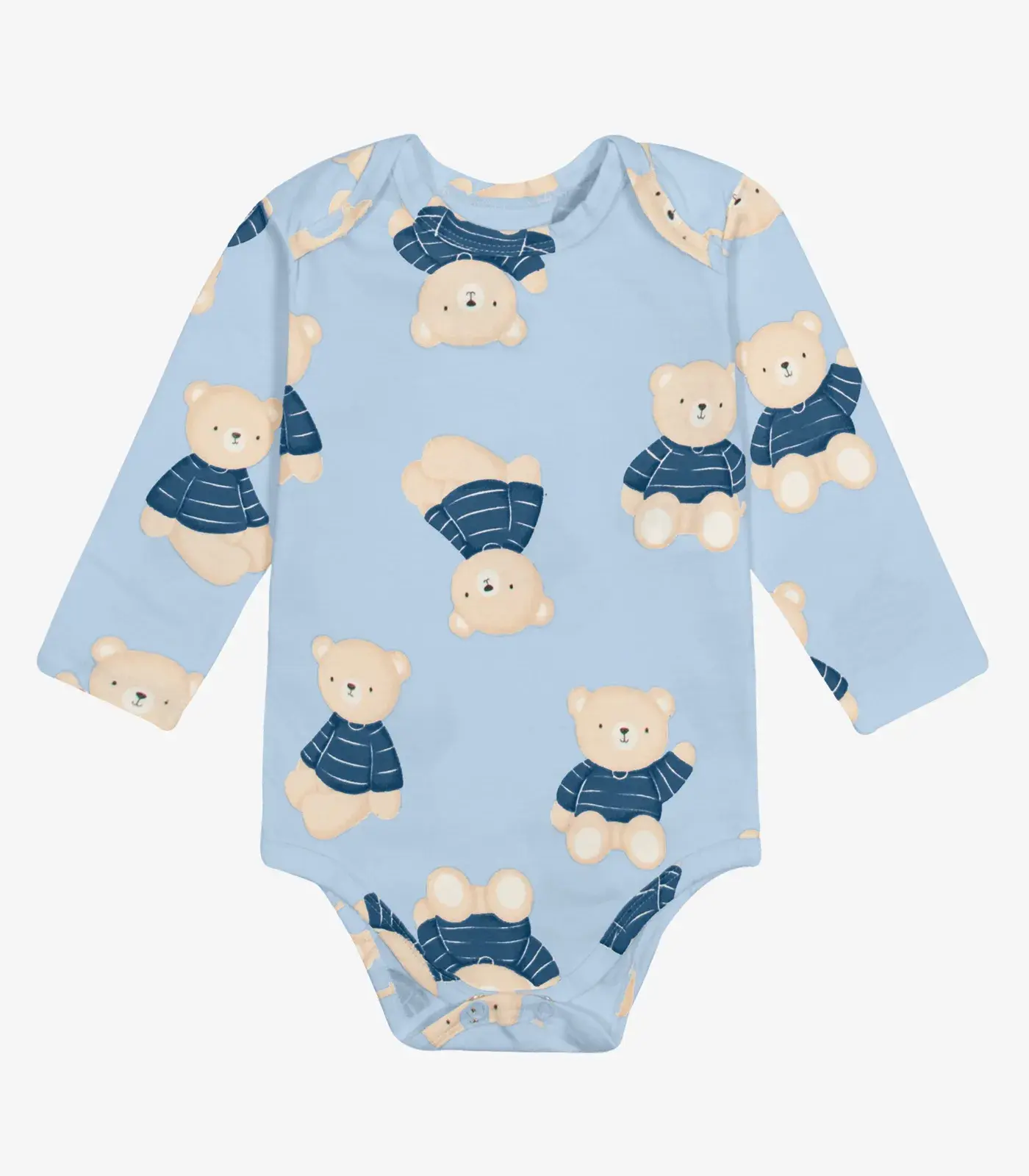 Body Infantil Manga Longa Cotton Trick Nick Azul