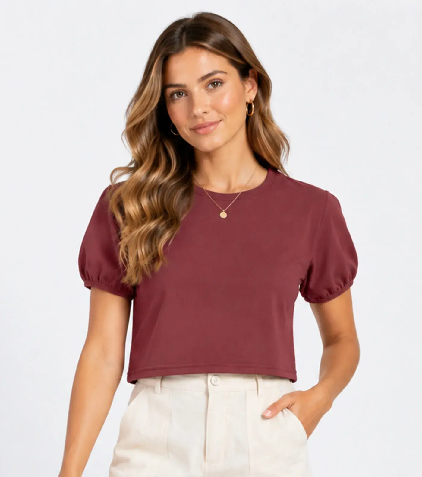 Blusa Feminina Em Tecido Henera Infinita Cor Marrom