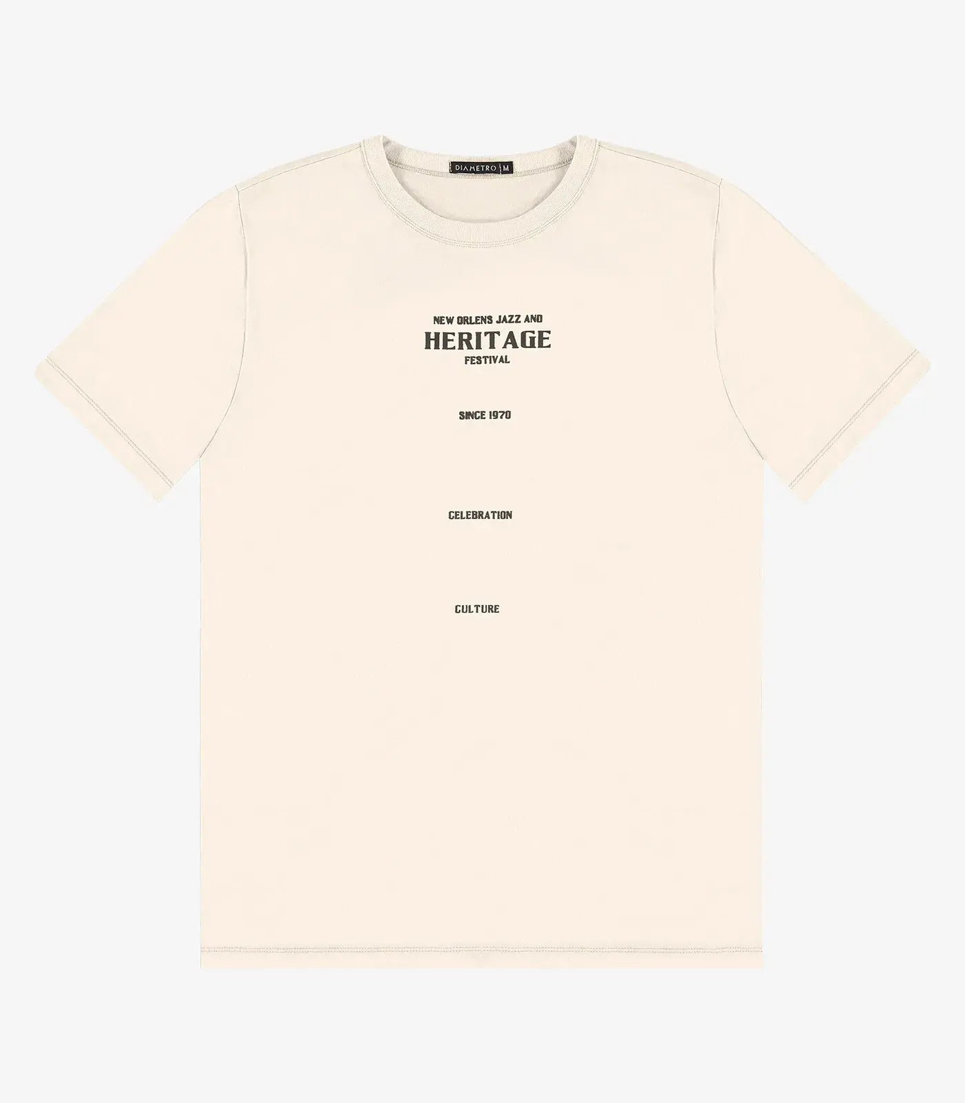 Camiseta Masculina em Meia Malha Diametro Bege