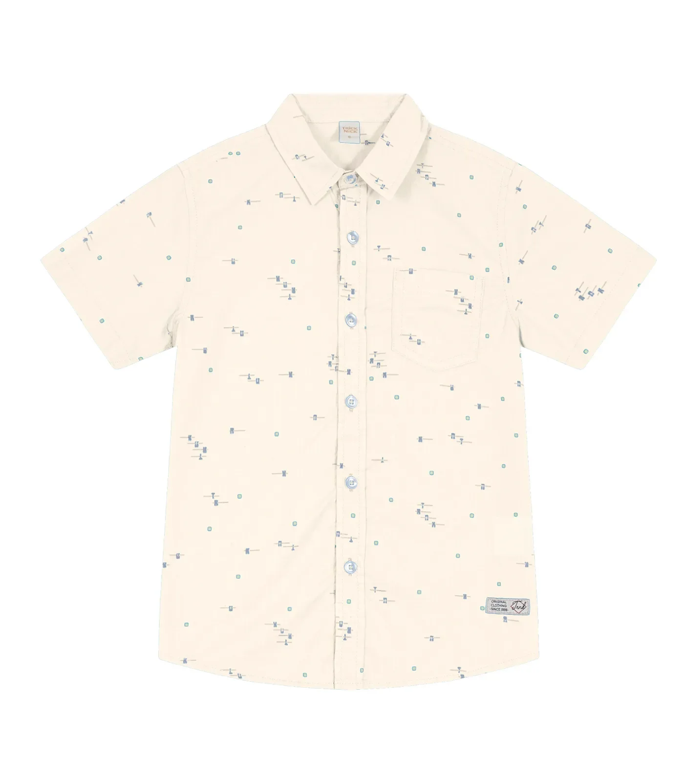Camisa Infantil Masculina Estampada Trick Nick Bege