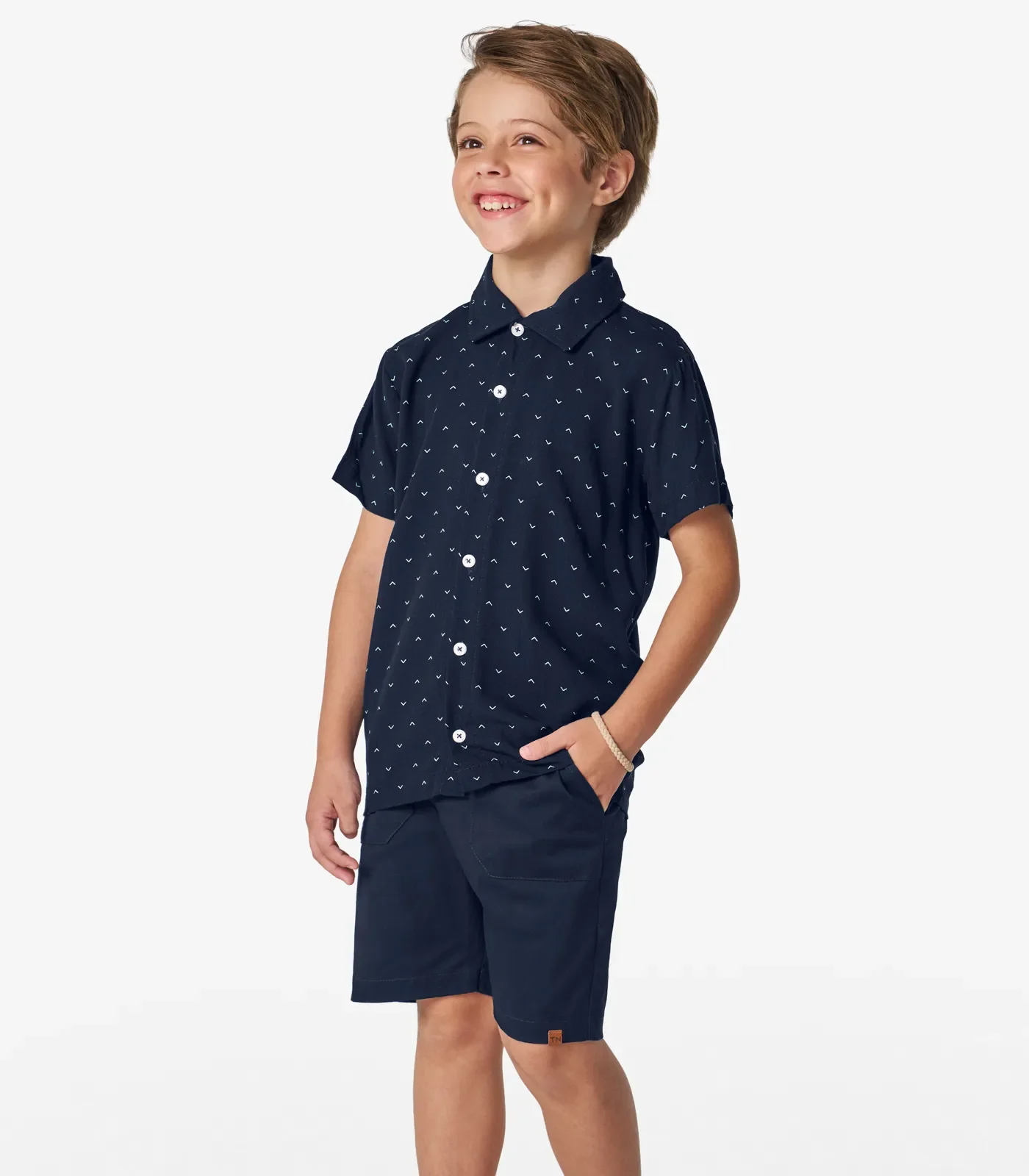 Camisa Infantil Masculina Trick Nick Azul — imagem 1