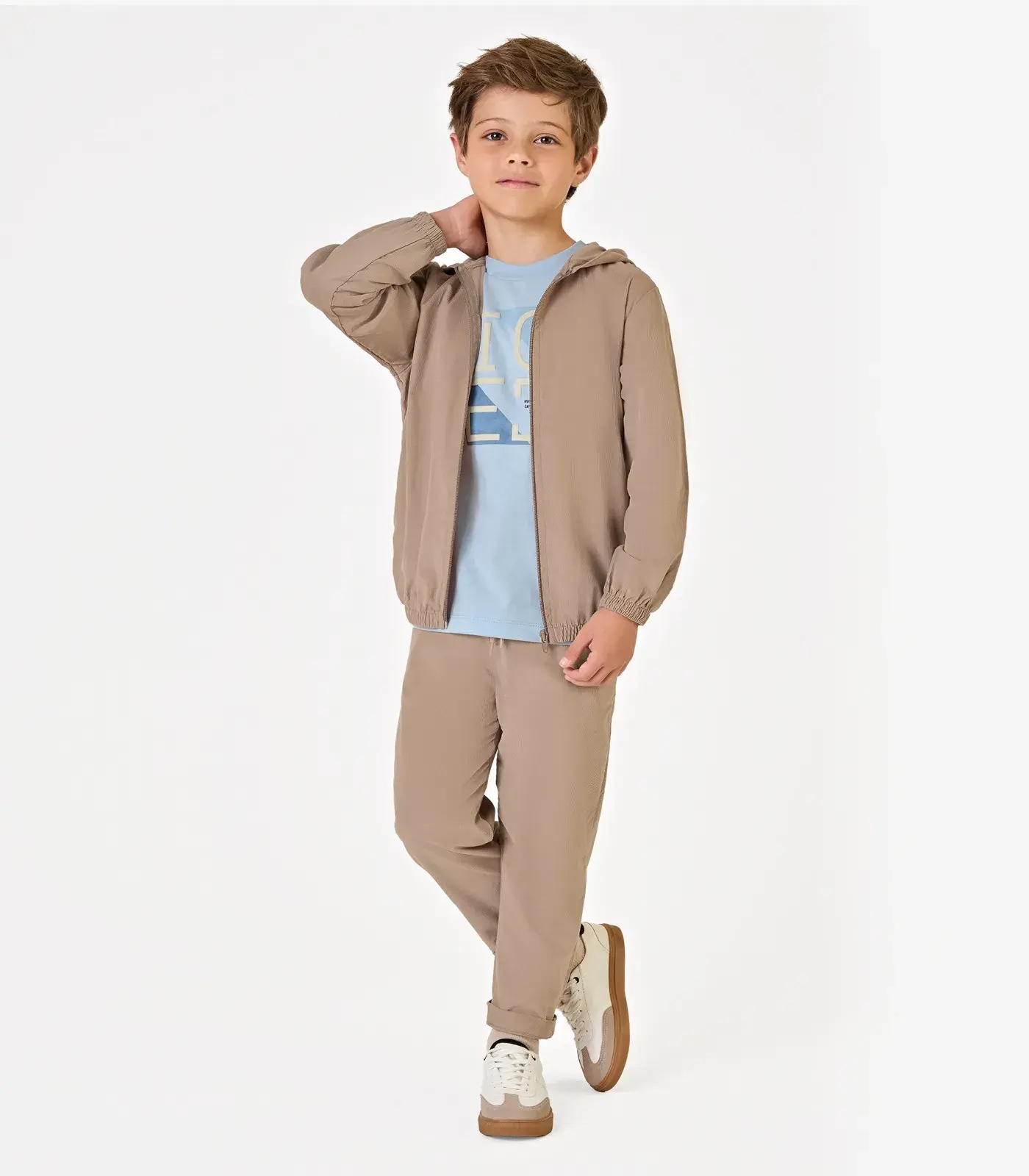 Calça Infantil Menino Cotelê Trick Nick Marrom