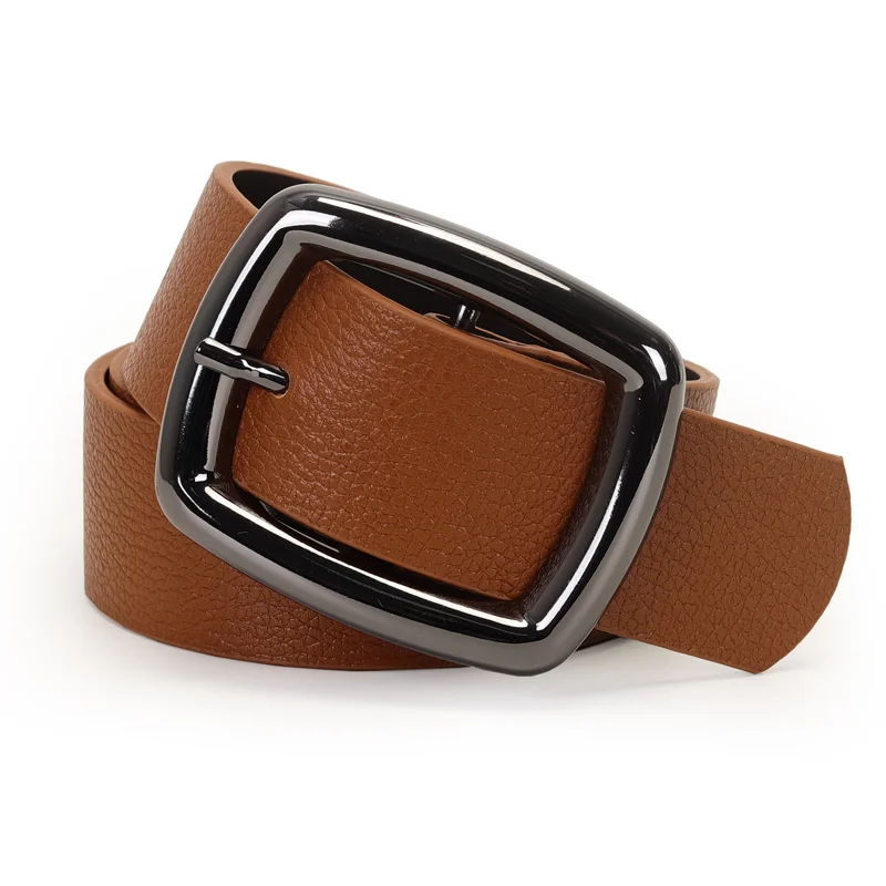 Cinto Feminino Couro Fivela Arredondada 4Cm
