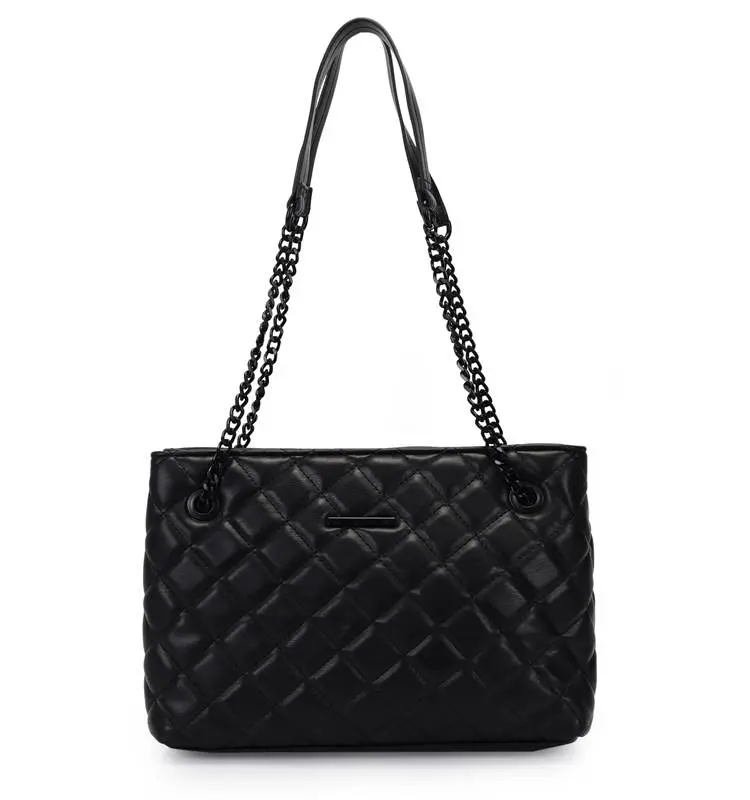 Bolsa Satchel Grande Matelasse Monocolor Com Alcas De Corrente