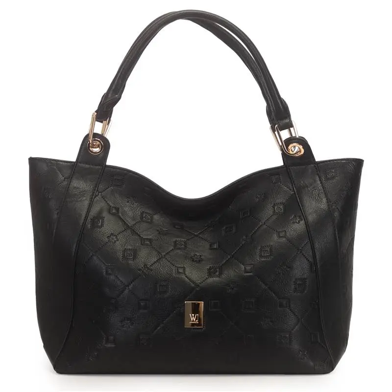 Bolsa Satchel Grande Monograma Wj Baixo Relevo