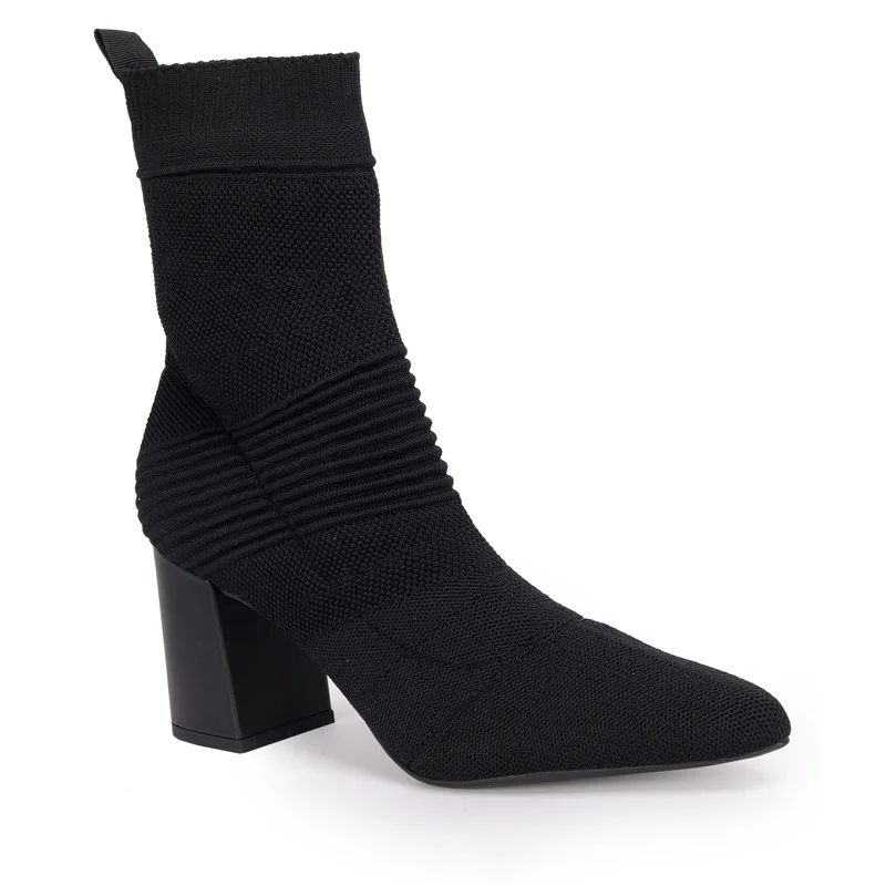 Bota Cano Curto Knit 7cm