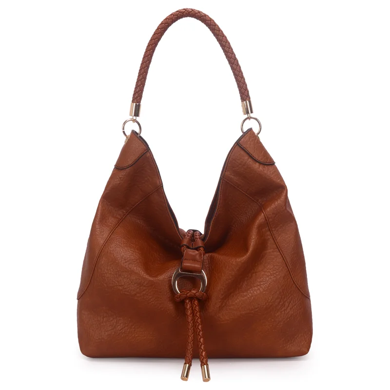 Bolsa Hobo Grande Bicolor Com Alca Rolete Trancada