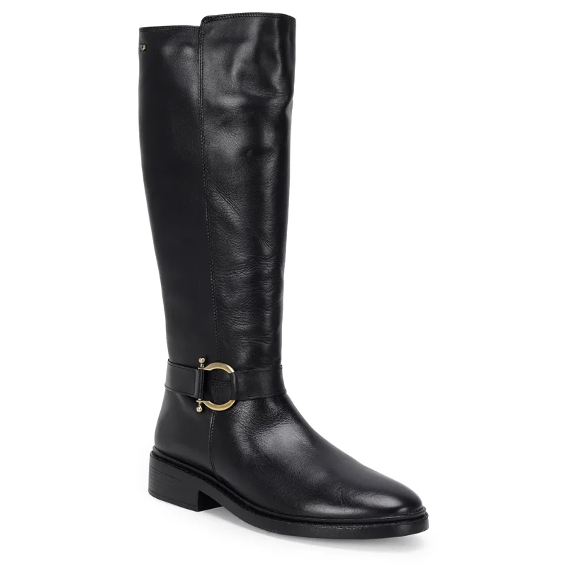 Bota Montaria Couro Com Metal