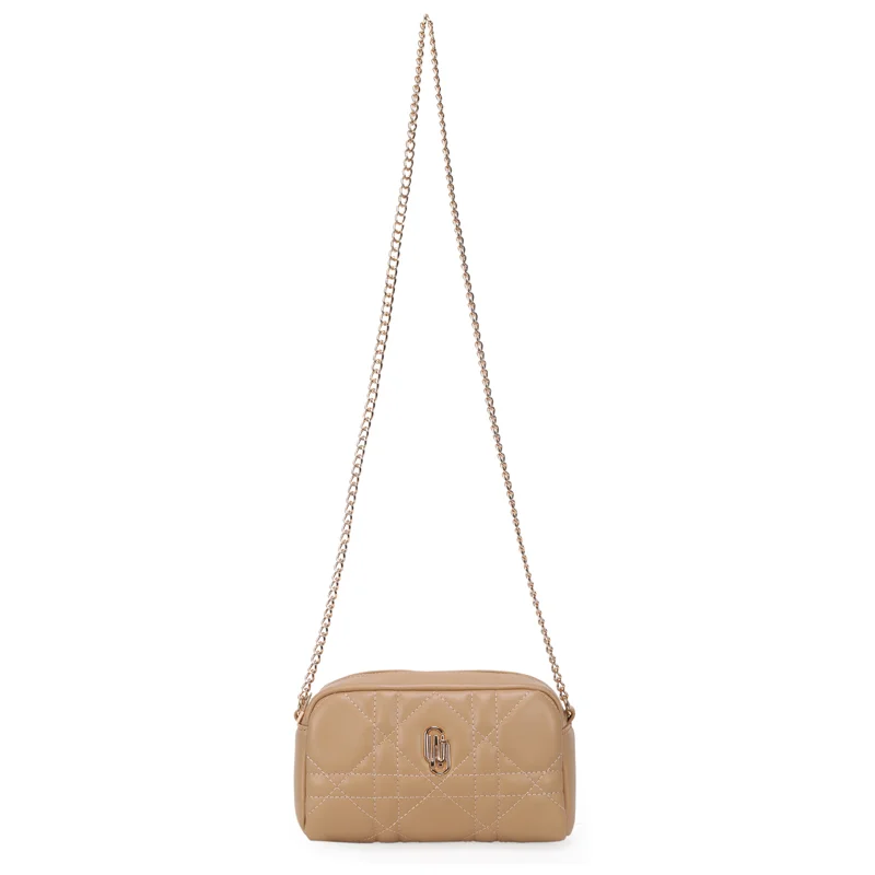 Bolsa Transversal Pequena Matelasse Com Alca Corrente