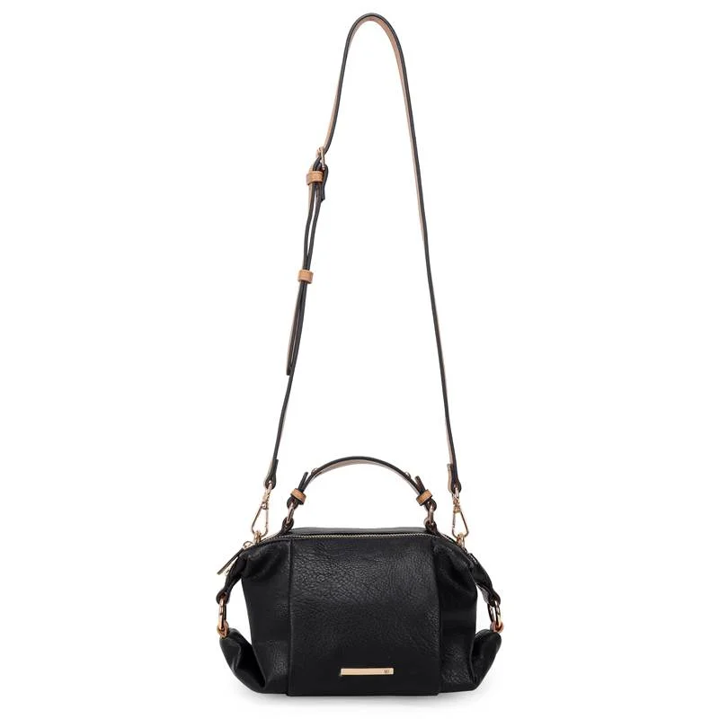 Bolsa Transversal Media Bicolor Com Alca De Mao