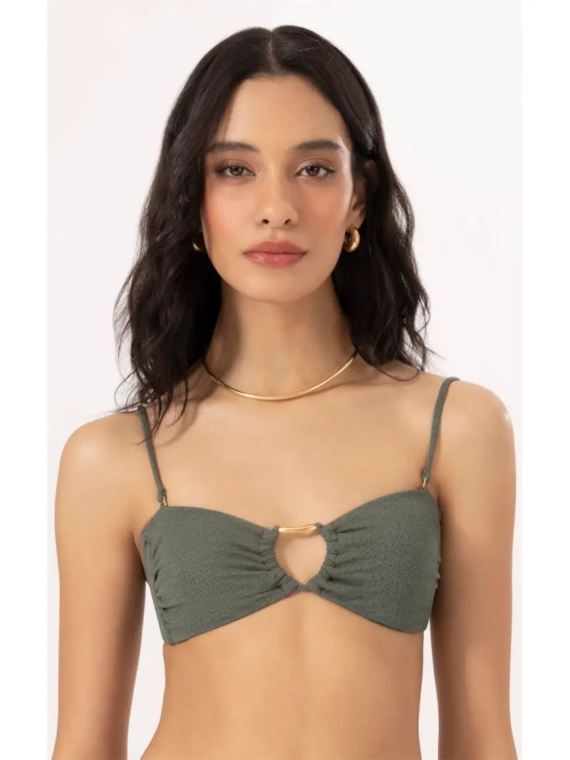 Top Bustiê Bobby Verde Militar