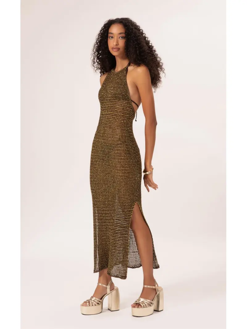Vestido Midi Tricot Deluxe Cafe