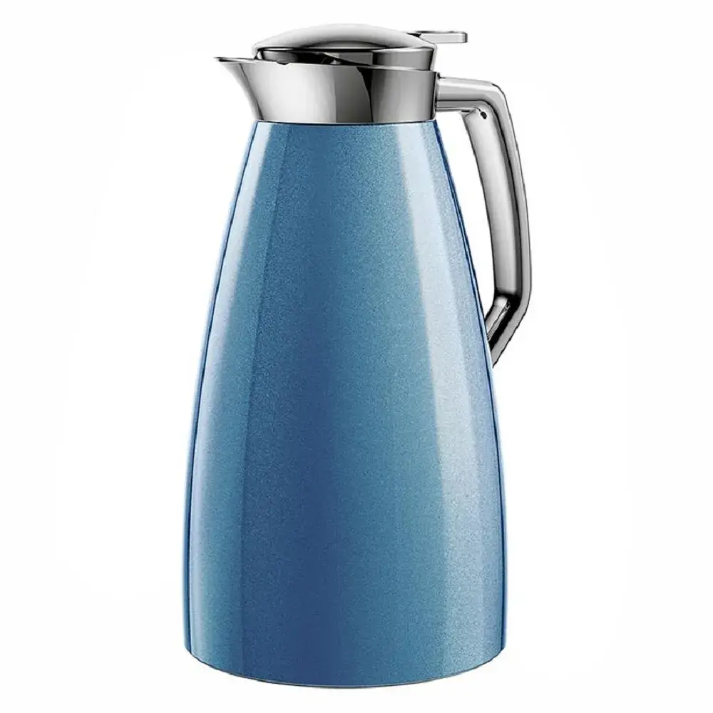 Garrafa Térmica Plaza Quick Press 1 Litro Emsa Azul Metálico