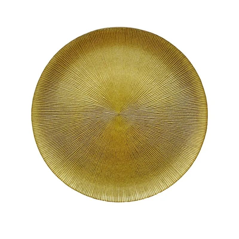 Sousplat em Vidro Wolff Dots Dourado — imagem 1