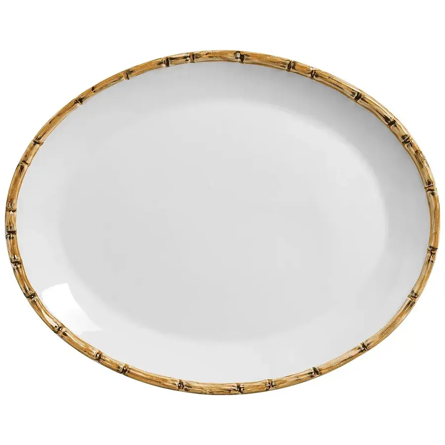 Travessa Bambu em Cerâmica 37cm Scalla