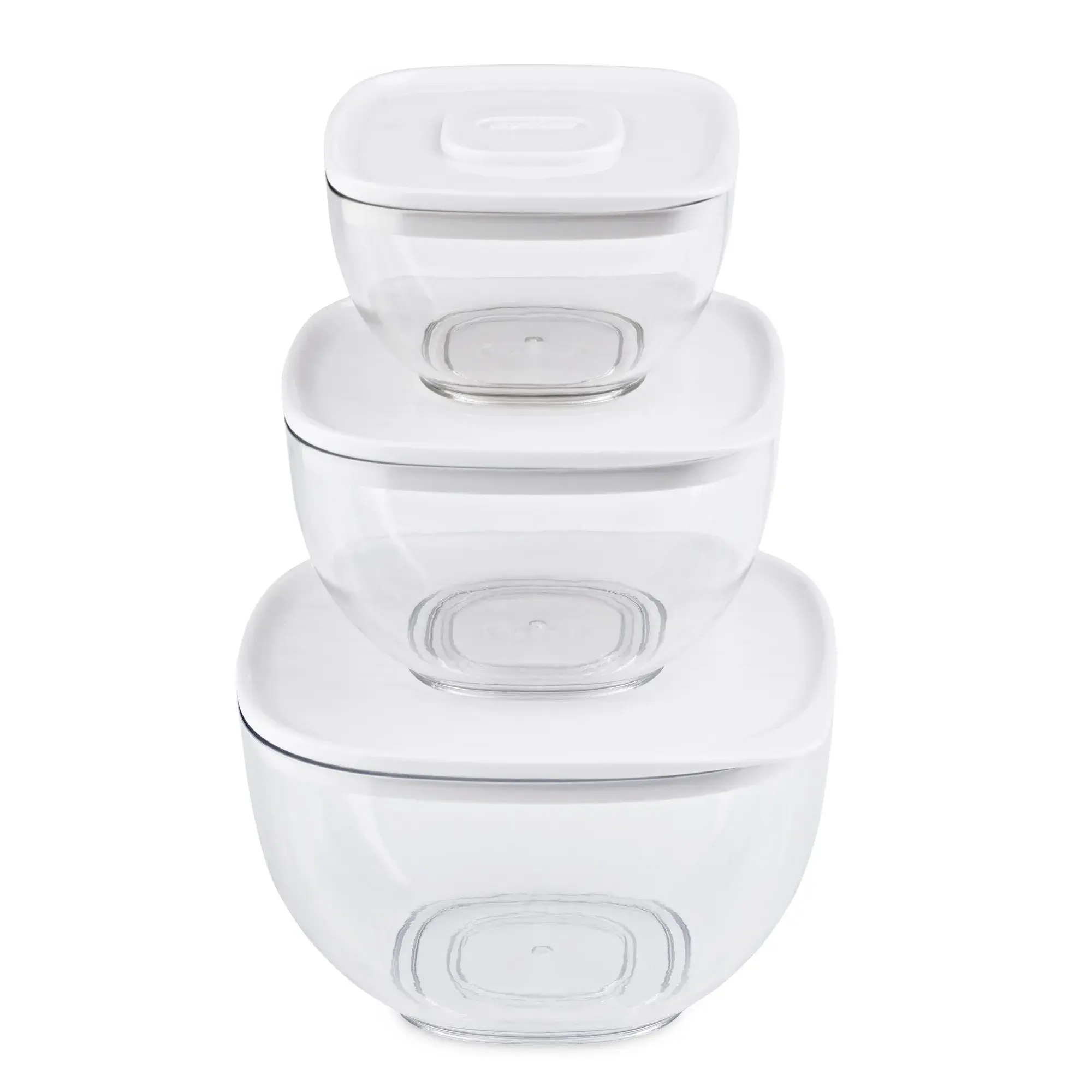 3 Potes com Tampa Plástica Branca Zyliss