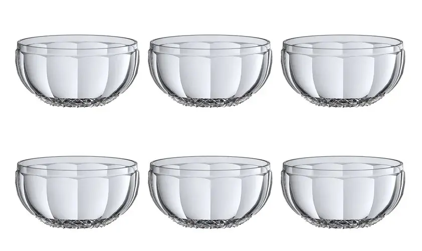 6 Bowls em Cristal Splendor 12x7cm L'hermitage