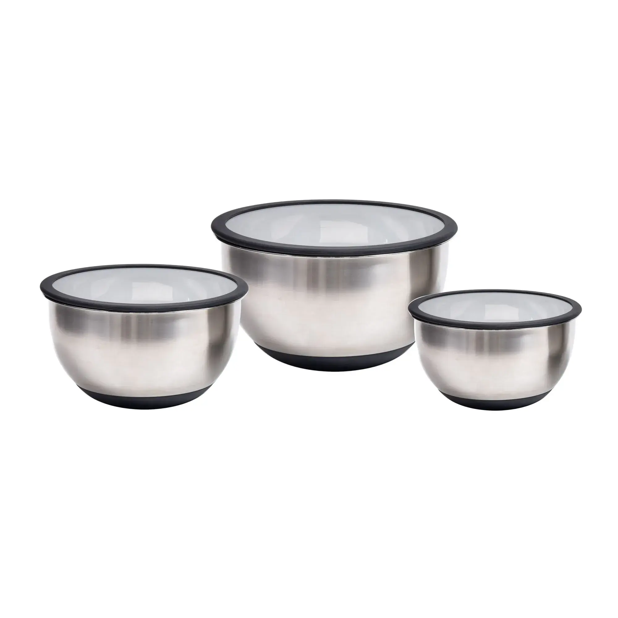 3 Bowls / Tigelas em Inox com Tampas 1,5/3/5 Litros Kenya