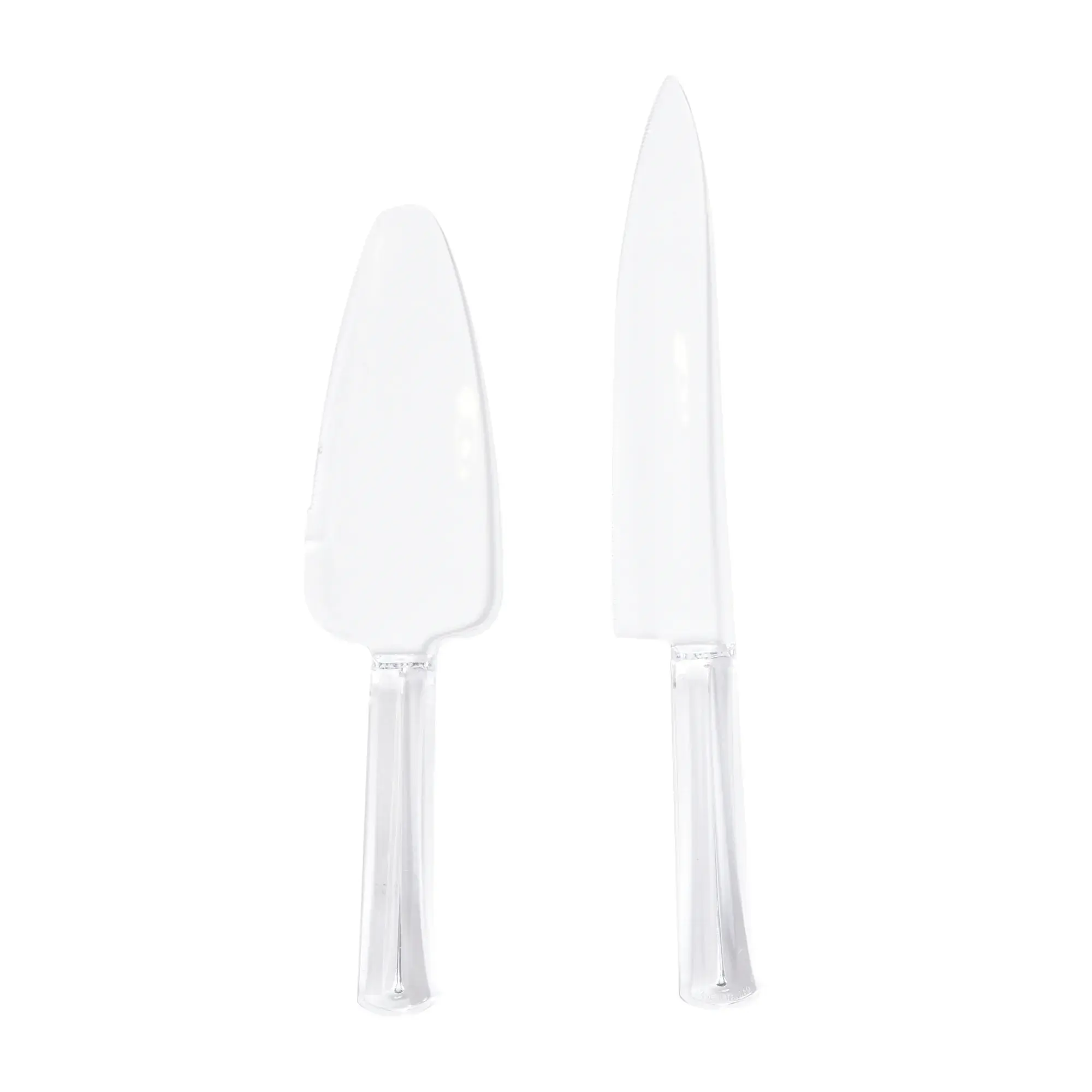 2 Talheres para Cortar Bolo em Acrílico 28cm Kenya