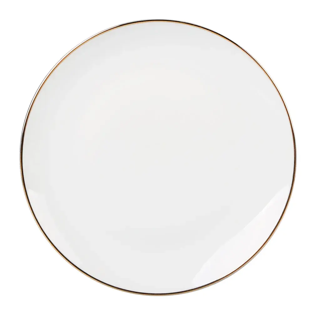 Prato Sobremesa Porcelana Legacy Gold 19cm L’Hermitage Branco