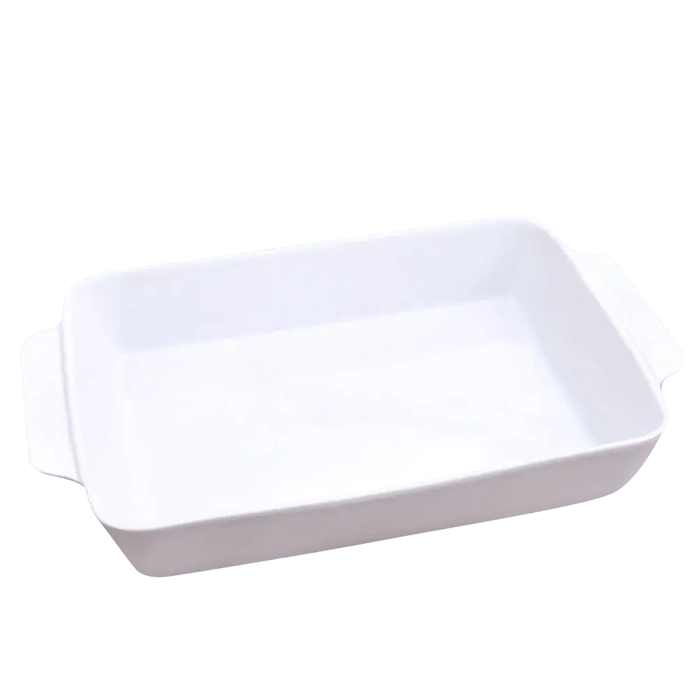 Travessa Retangular em Cerâmica 2,5L 7,4x21,2x37,5cm Évora Branca
