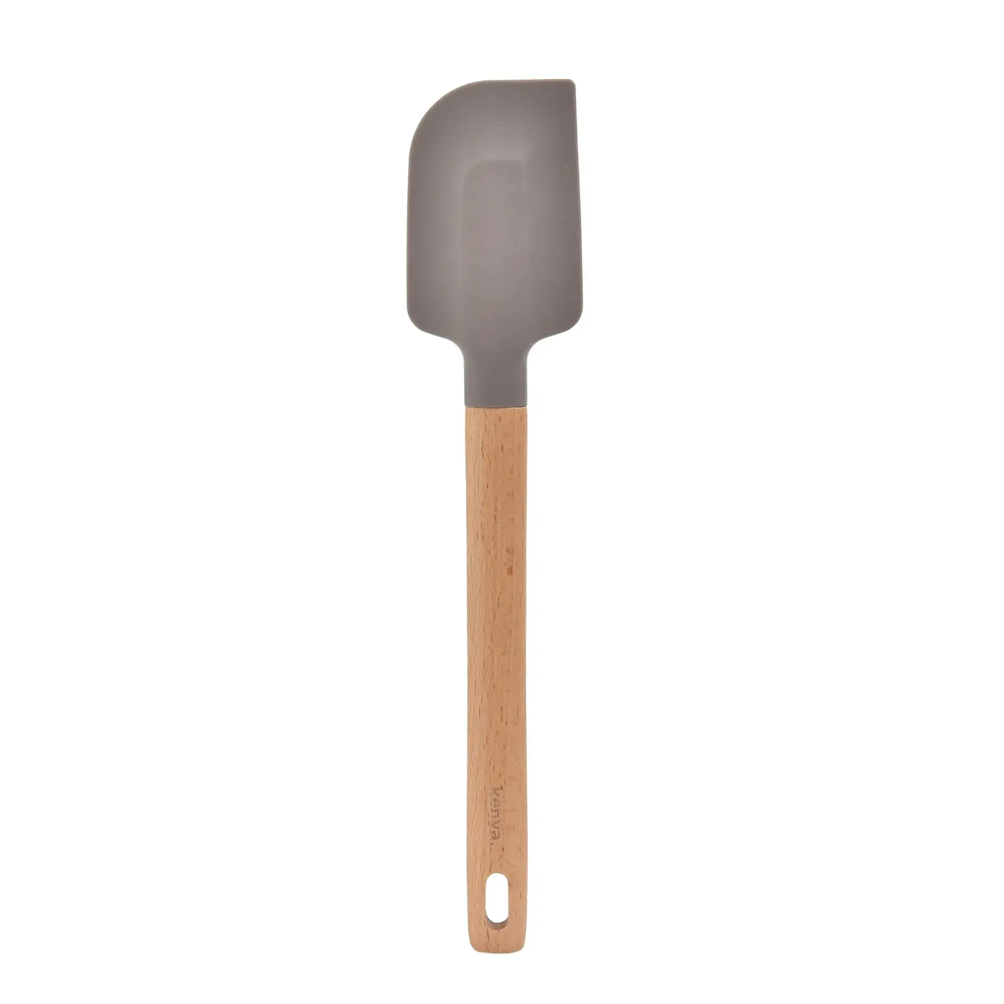 Espátula Pão Duro em Silicone com Cabo de Madeira Kenya Cinza