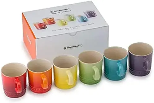 6 Canecas Espresso Gift Collection em Cerâmica 100ml cada Le Creuset