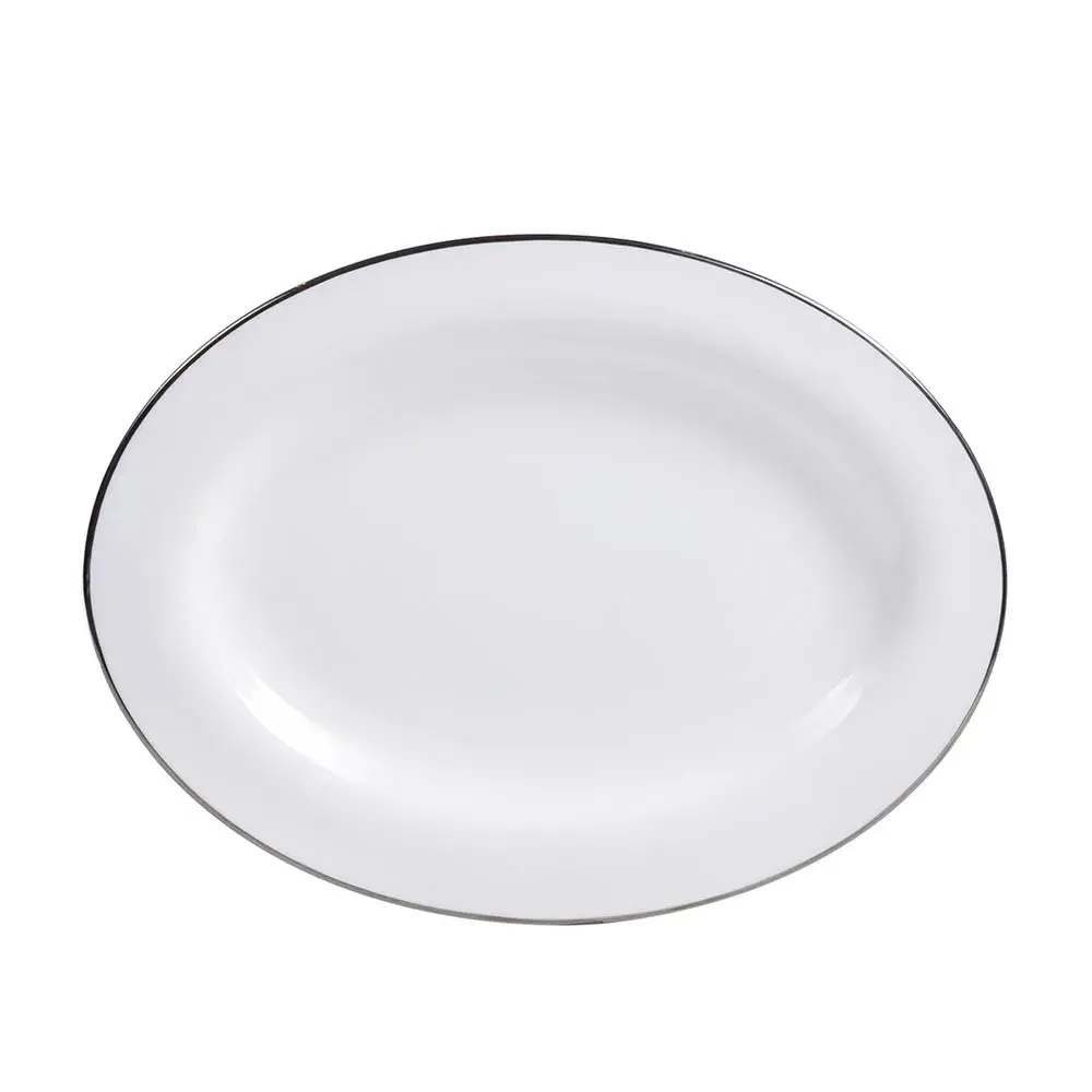 Travessa Silver em Porcelana 23,5x31,5cm Strauss Branca