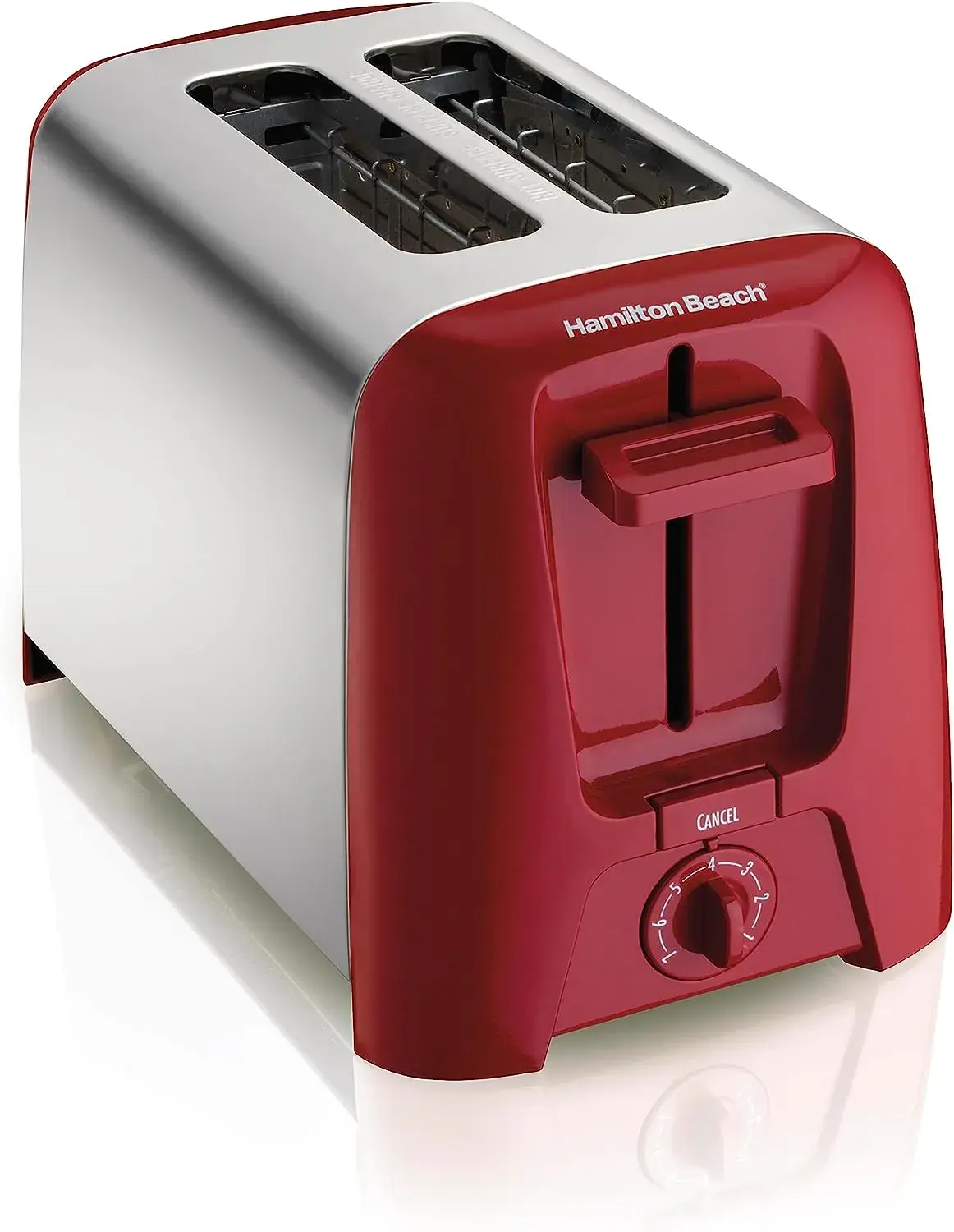 Torradeira 2 Fatias Aço Inox 750W 127V Hamilton Beach Vermelha