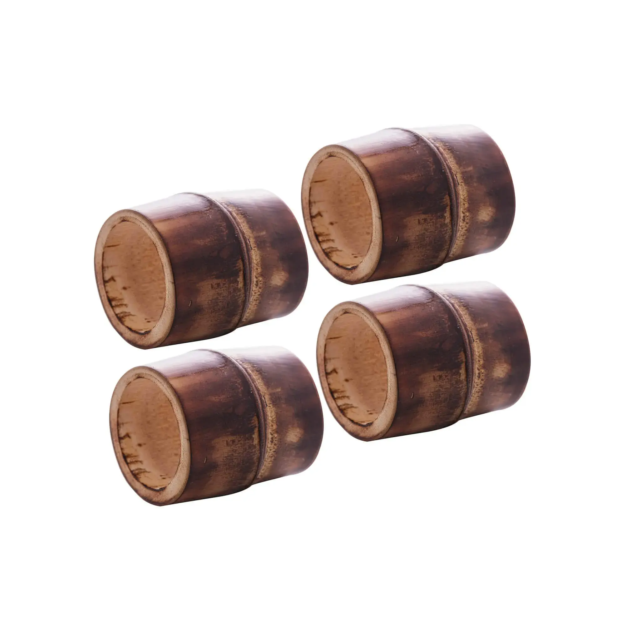 4 Anéis para Guardanapo em Bambu 5cm Wolff