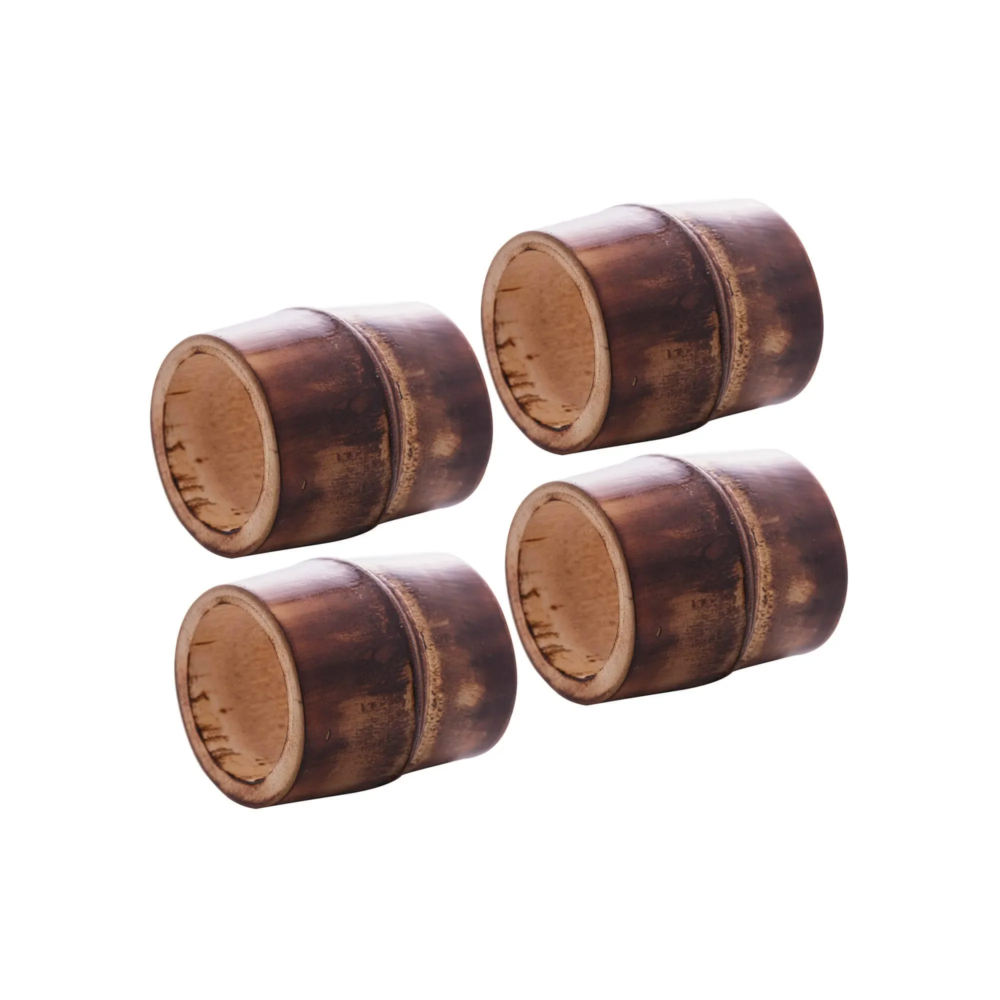 4 Anéis para Guardanapo em Bambu 5cm Wolff — imagem 1