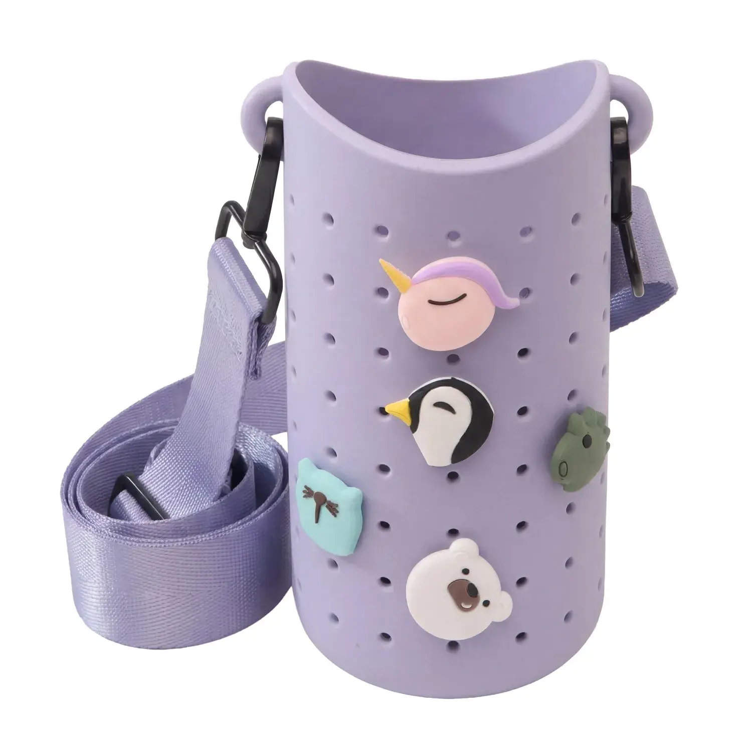 Bolsa Bestie Sling para Garrafa em Silicone Roxa Asobu