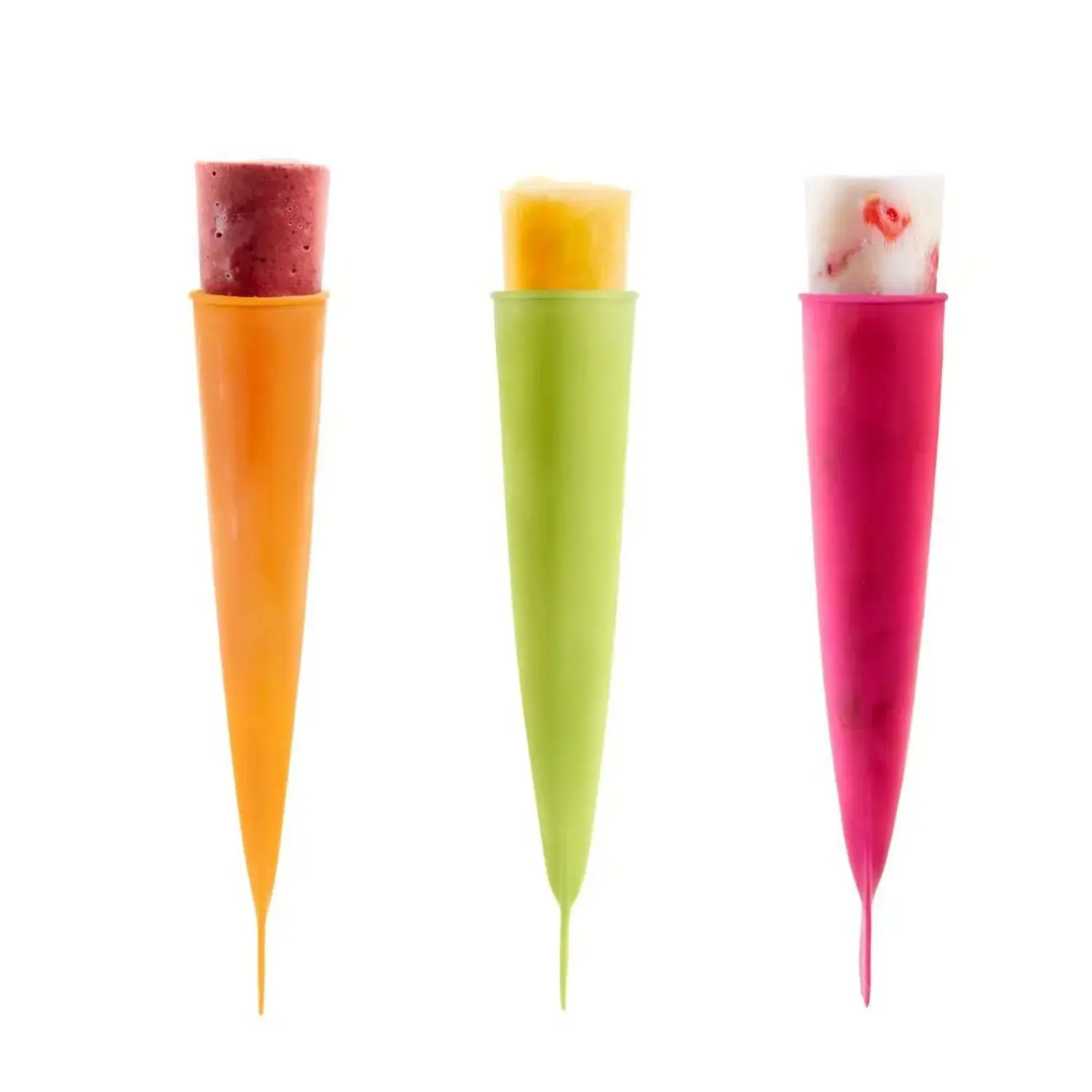 3 Forma para Sorvete Push Up em Silicone Colorida Brabantia