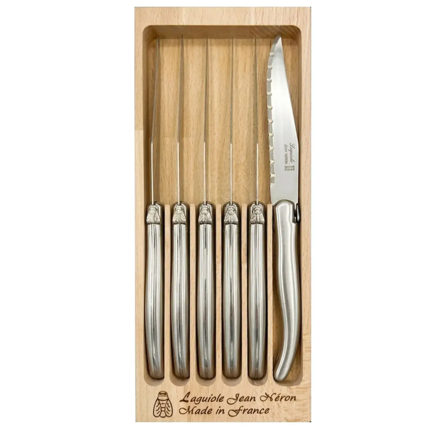 6 Facas em Inox Coutelerrie Jean Néron Laguiole