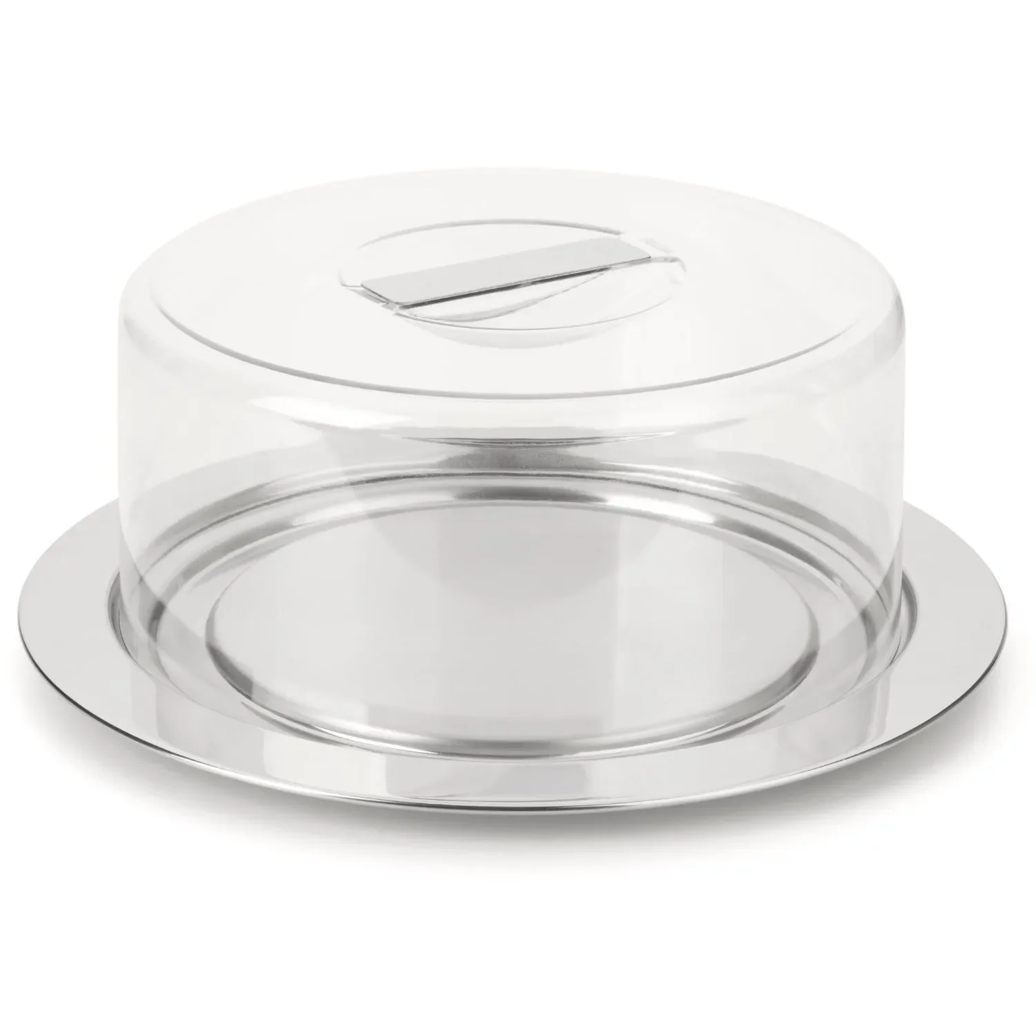 Prato com Tampa para Queijo em Inox Vision Forma — imagem 1
