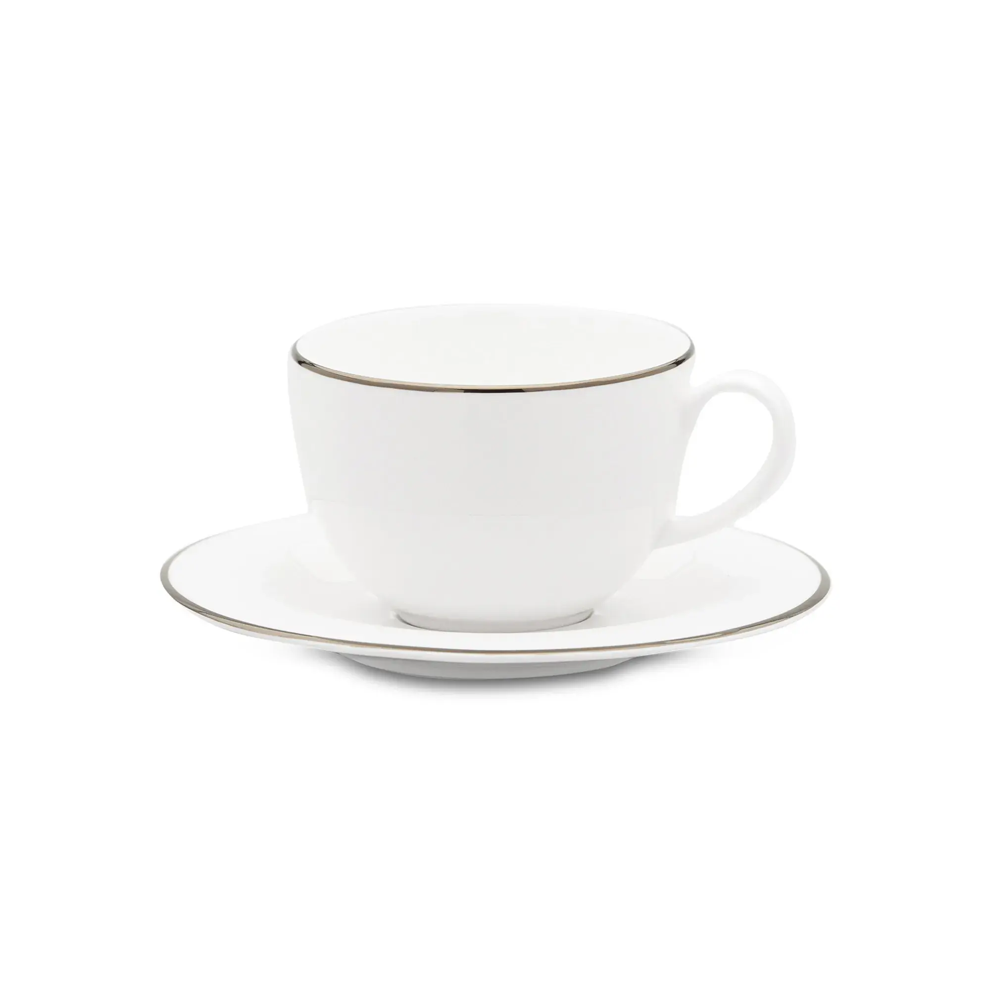 Xícara de Chá Silver em Porcelana 270ml Strauss Branca