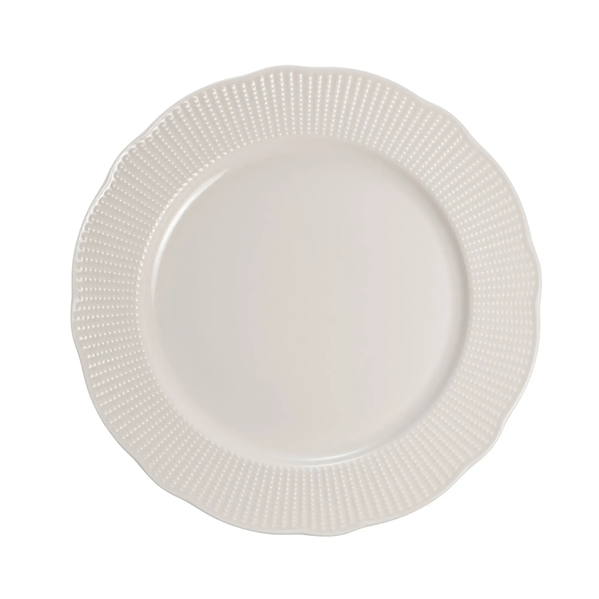 Prato de Sobremesa 21cm em Porcelana Branca Perle L’Hermitage