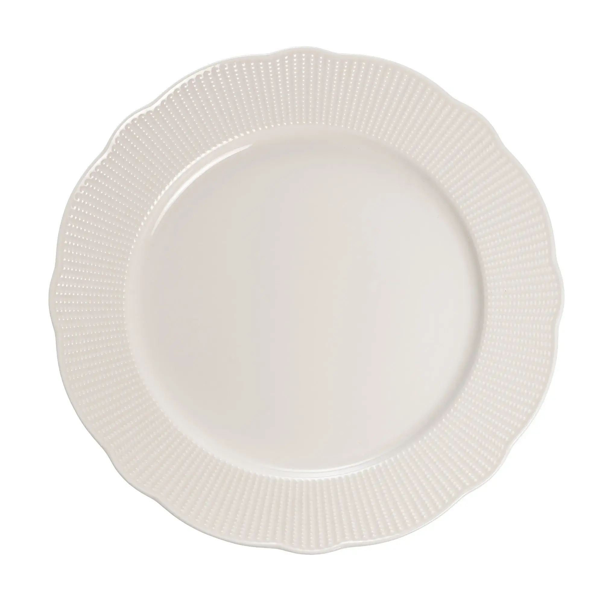Prato Raso Perle em Porcelana Branca 27cm L’Hermitage