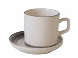 Xícara de Chá Pierre de Lune Stoneware Kenya Cinza 215ml