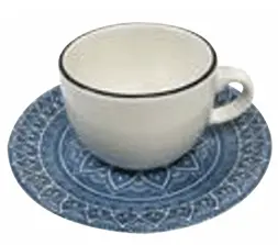 Xícara de Chá Kenya Mer Motivee Stoneware Azul