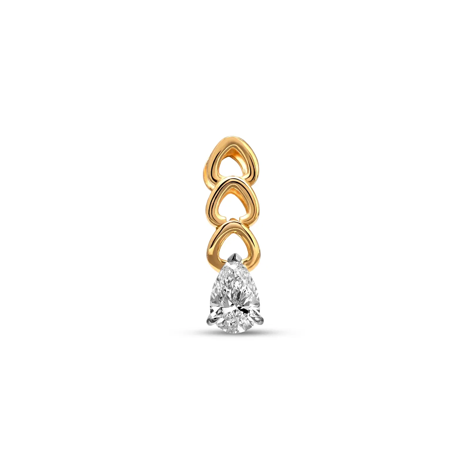 Pingente DNA em Ouro Amarelo 18k com 0,5ct de Diamante de Laboratório — imagem 1