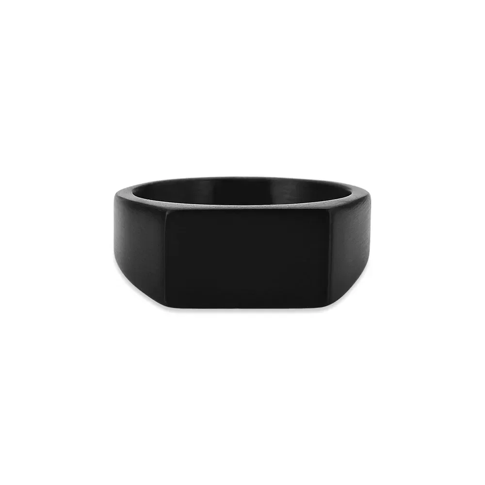 Anel Life Masculino em Aço Preto