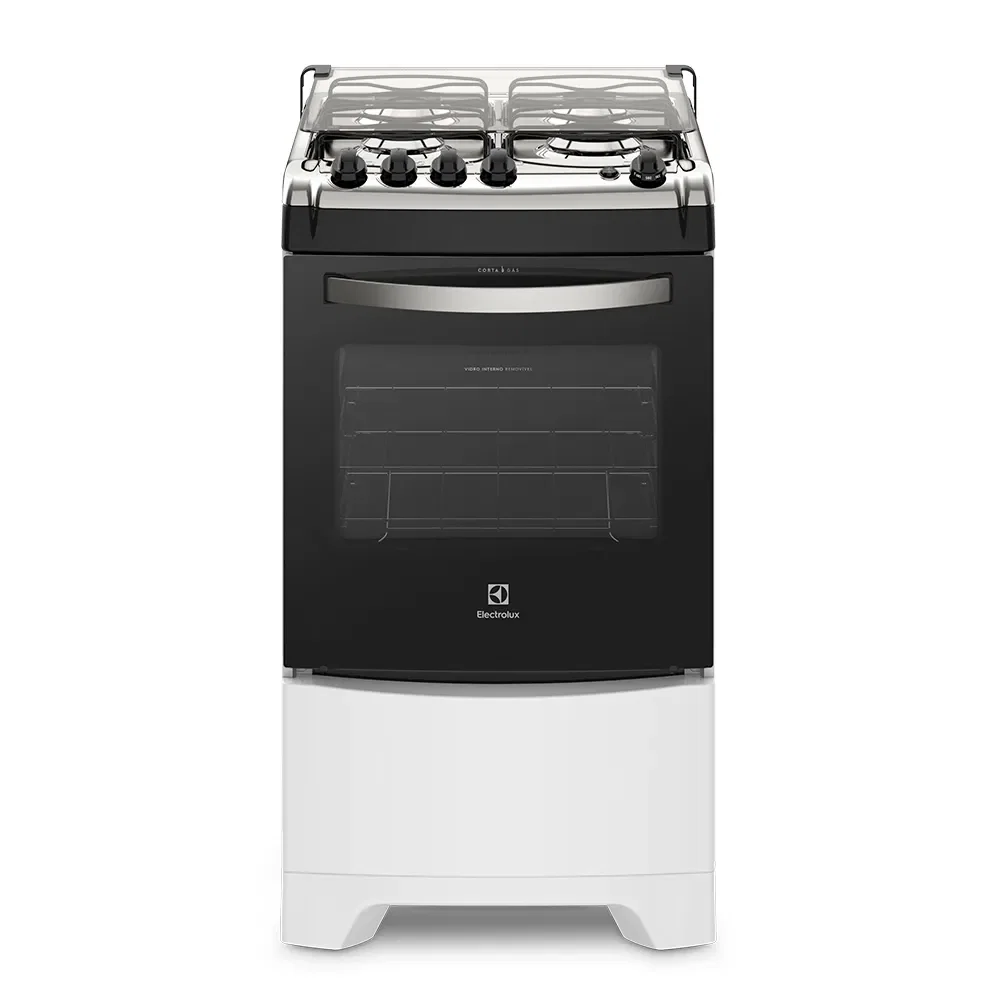 Fogão 4 Bocas Electrolux Branco com Vidro Interno Removível (52LBS) — imagem 1