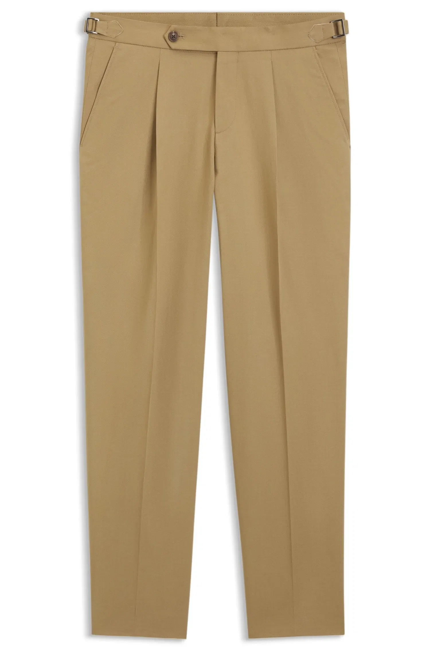 Calça Afunilada Em Algodão Elástico