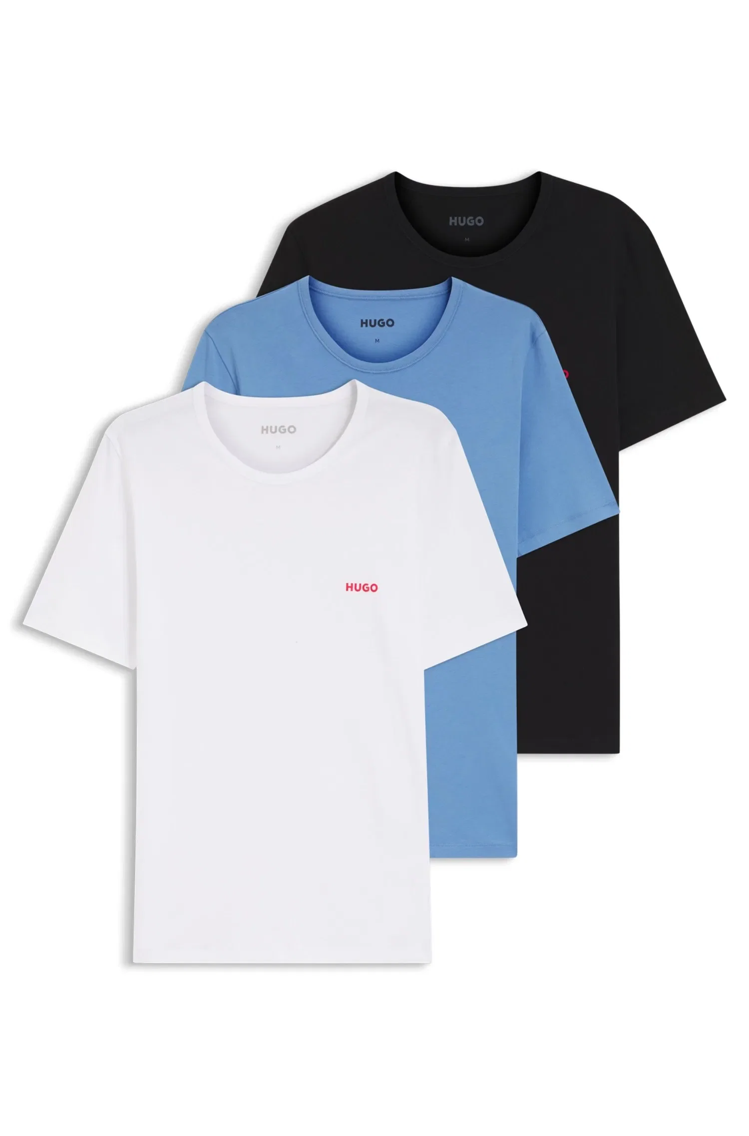 Pack De 3 Camisetas De Algodão Com Estampa De Logo — imagem 1