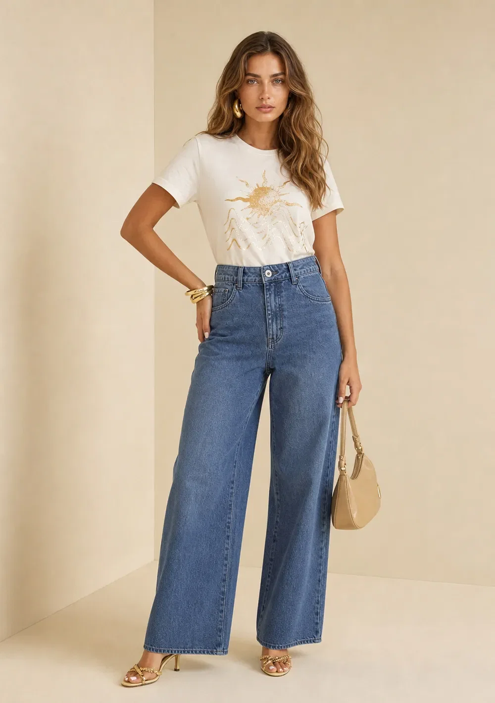 Calça Wide Alvorada Azul